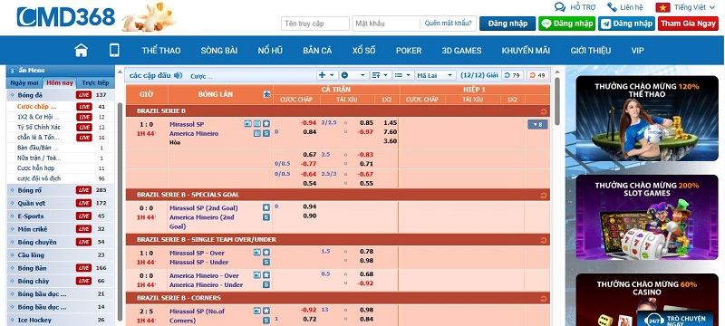 hiểu về cá cược thể thao tại CMD368